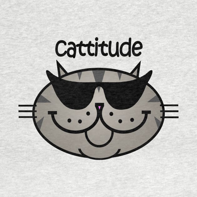 CATTITUDE 2 - Tabby Cat by RawSunArt